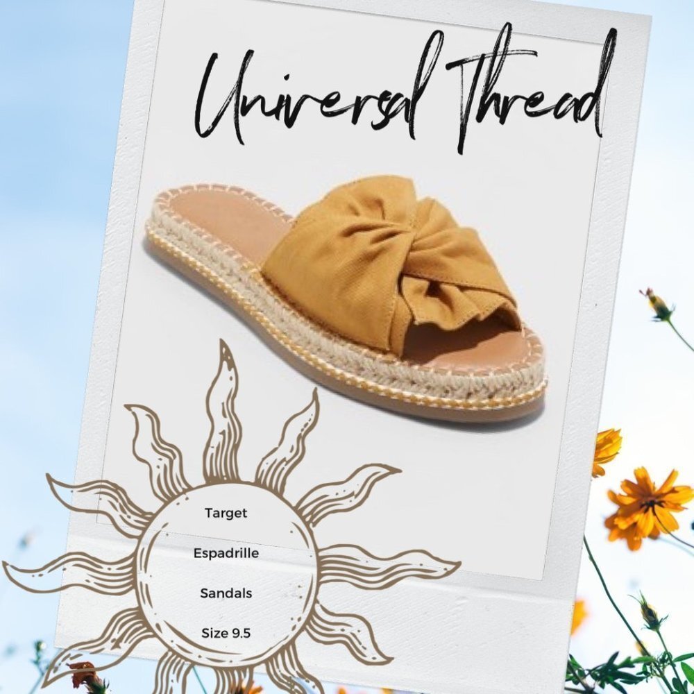 MUSTARD YELLOW 💛💛 Bow Espadrille Sandals size 9.5